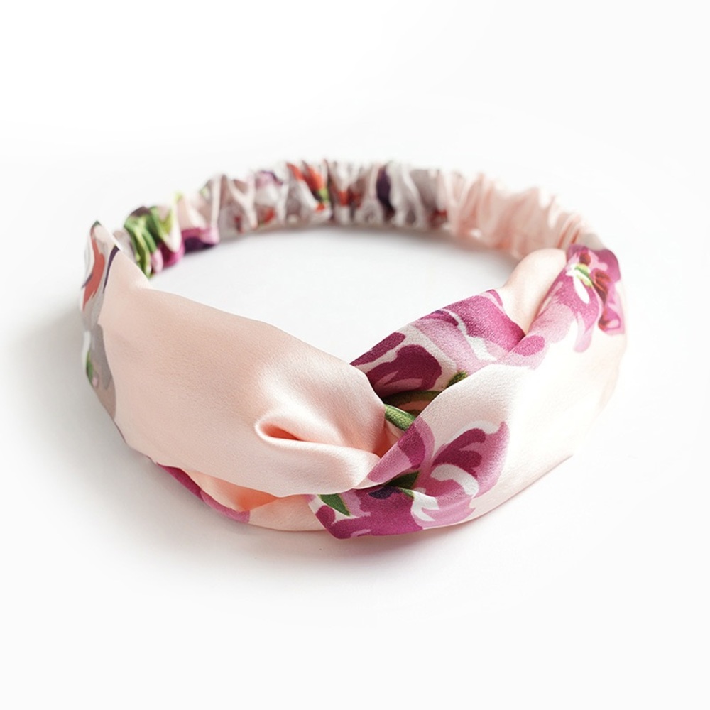 4 FOR $15 Silk satin print flower knot elastic Hair band . Twist Turban - Picture 6 of 9